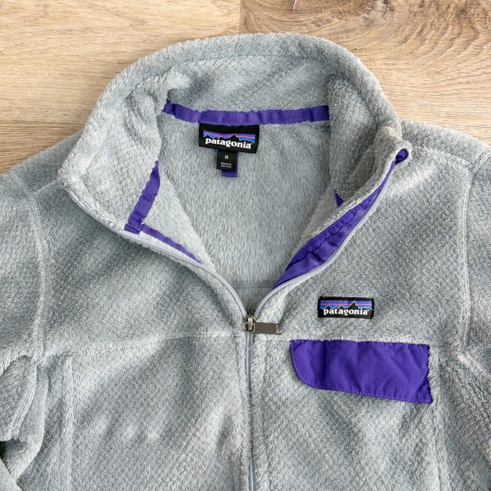 Patagonia Re-Tool Full-Zip Fleece Jacket Women Medium Grey